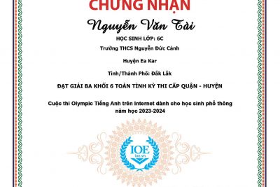 Cuộc thi Olimpic tiếng Anh trên internet cấp huyện năm học 2023-2024